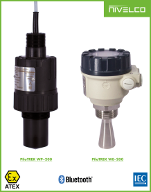 Nouvelles sondes radar 80GHz NIVELCO pour mesures de niveau et de débit à ciel ouvert certifiées ATEX. Paramétrage possible en bluetooth via application MobileEView